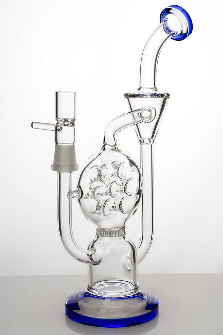 10 Inch 2 In 1 Swiss Perc And Honeycomb Recycler Blue