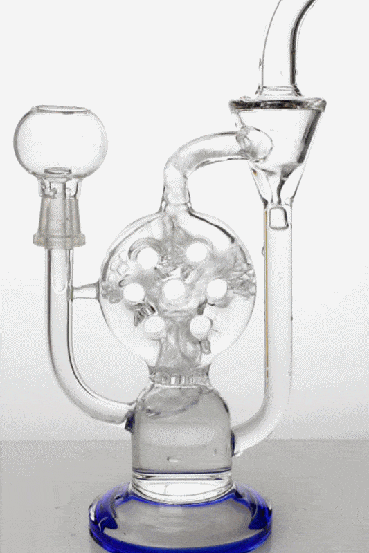 10 Inch 2 In 1 Swiss Perc And Honeycomb Recycler Blue