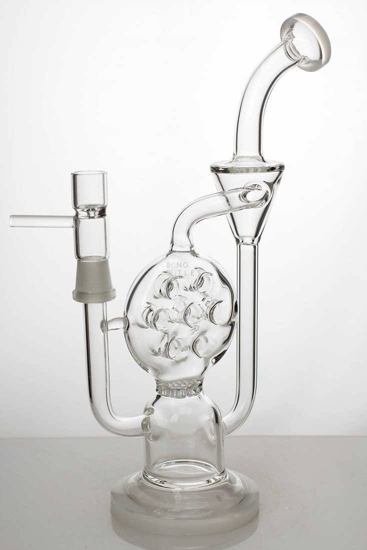 10 Inch 2 In 1 Swiss Perc And Honeycomb Recycler White