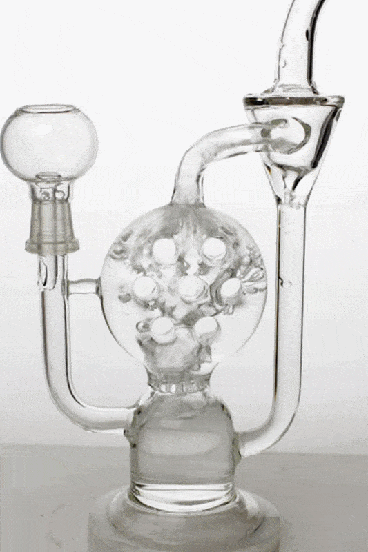 10 Inch 2 In 1 Swiss Perc And Honeycomb Recycler White