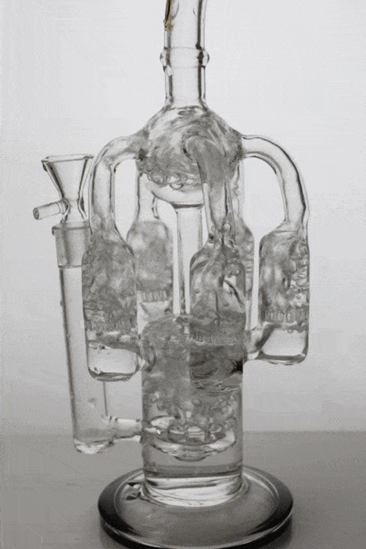 12 Inch 5 Chamber Recycler Bubbler Black