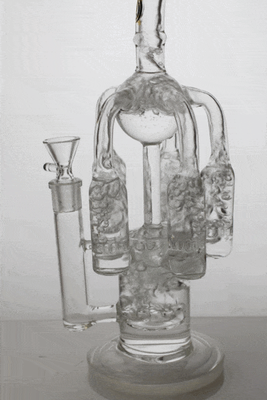12 Inch 5 Chamber Recycler Bubbler White