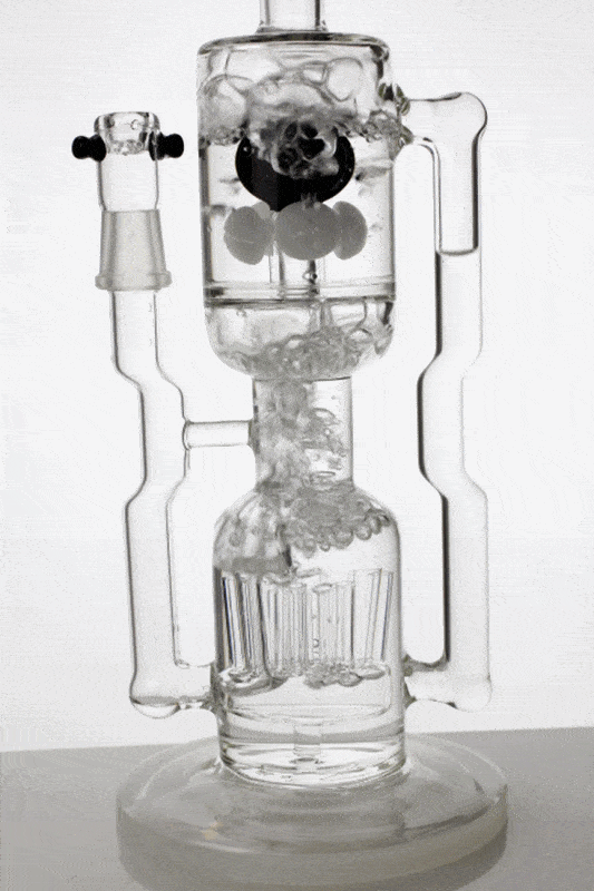 15 Inch 2 In 1 Porcupine Recycled Bubbler White