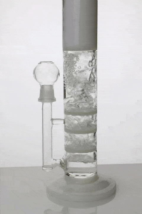 14 Inch 2 In 1 3 Honeycomb Diffuser Bong Rig White