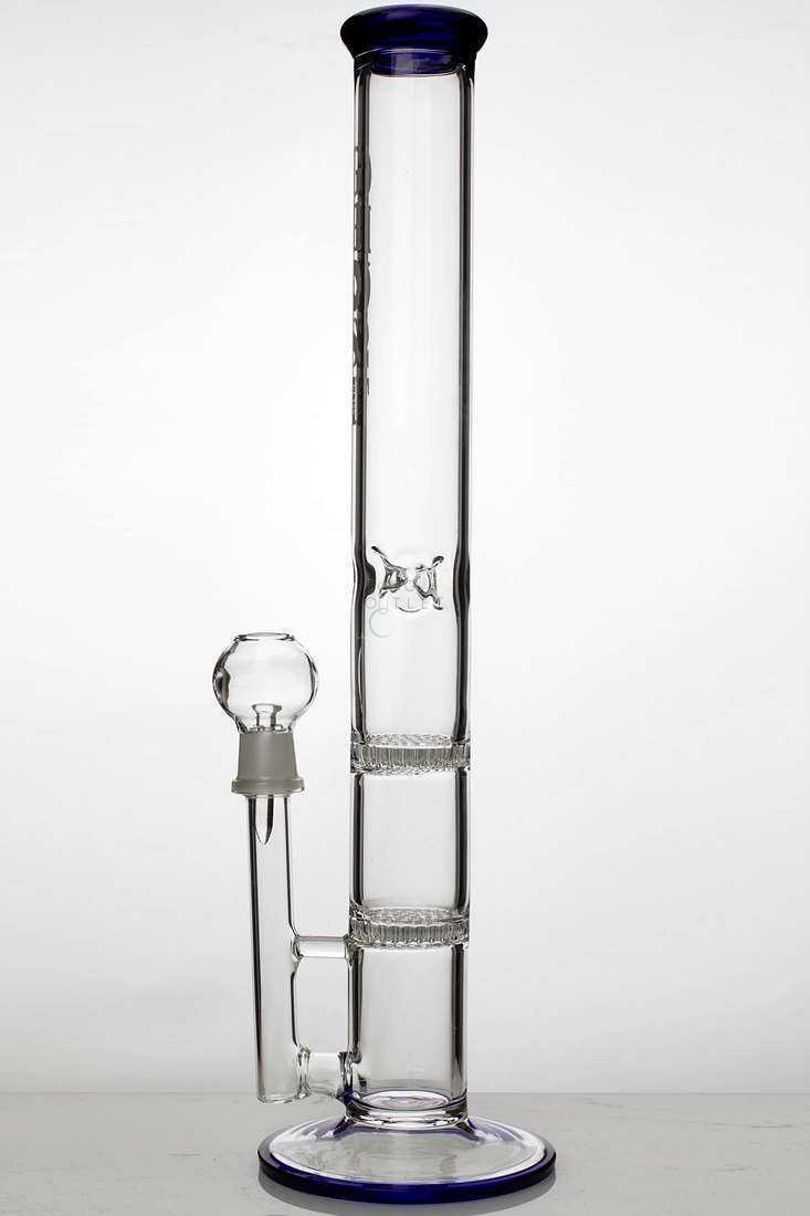 16 Inch 2 In 1 2 Honeycomb Water Bong Rig Clear