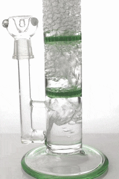 16 Inch 2 In 1 2 Honeycomb Water Bong Rig Green