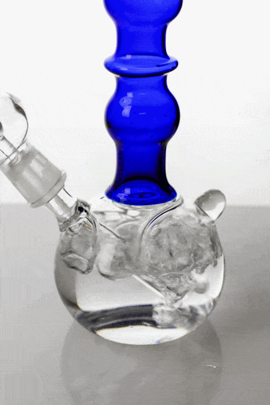 7 Inch 2 In 1 Blue Glass Water Oil Rig
