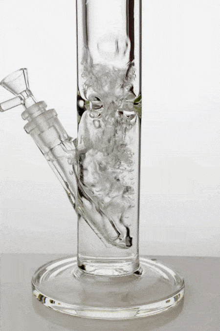 18 Inch 7mm Clear Tube Glass Water Bong