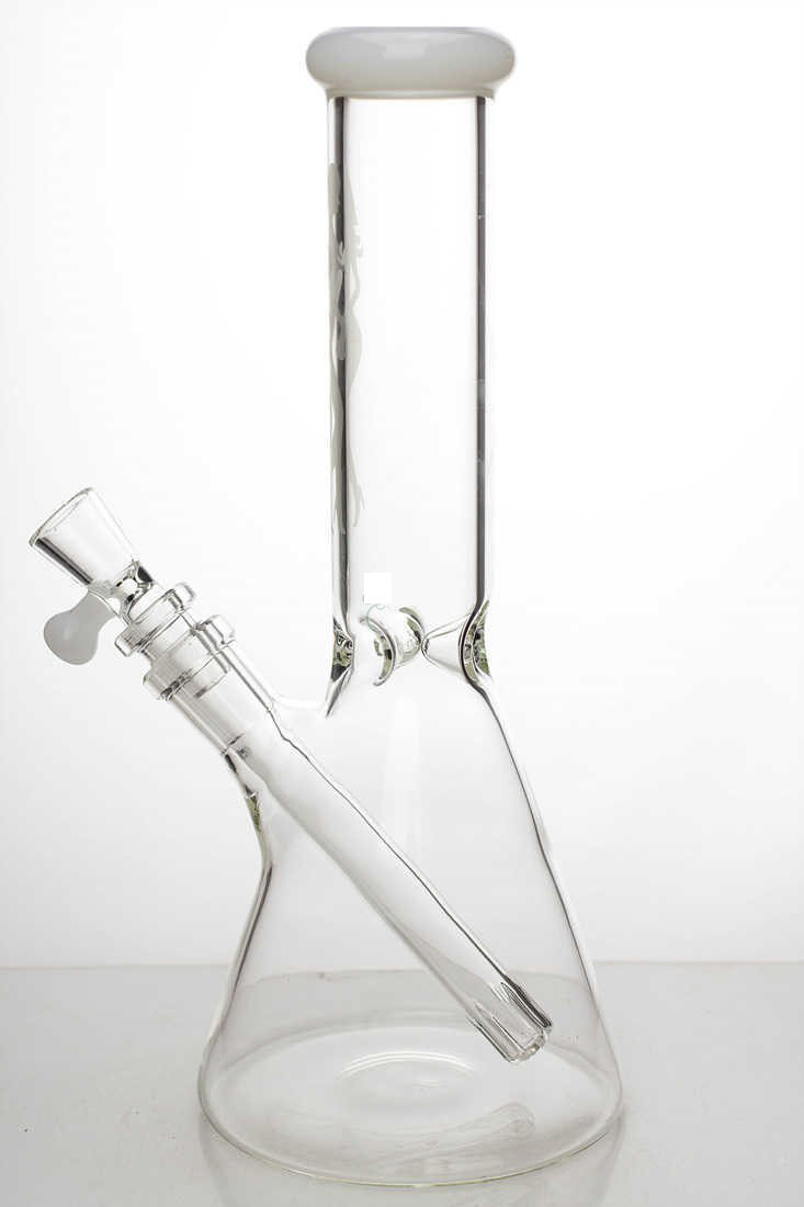 10 Inch Beaker White Glass Bong