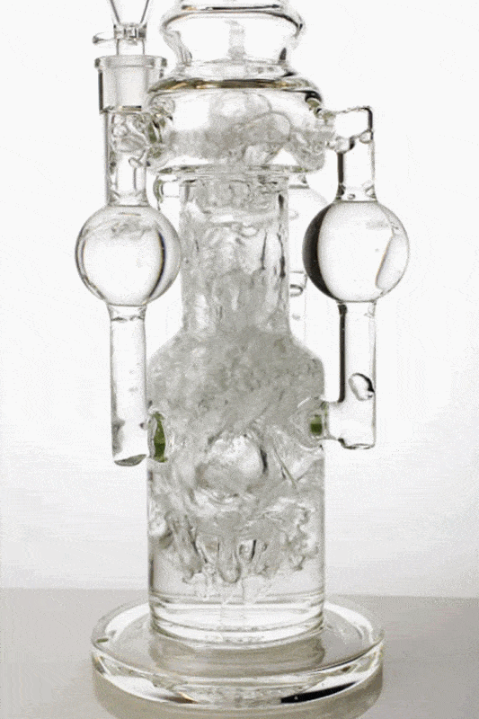 20 Inch 7mm 3 Chamber Recycler Water Bong with Clear Diffuser