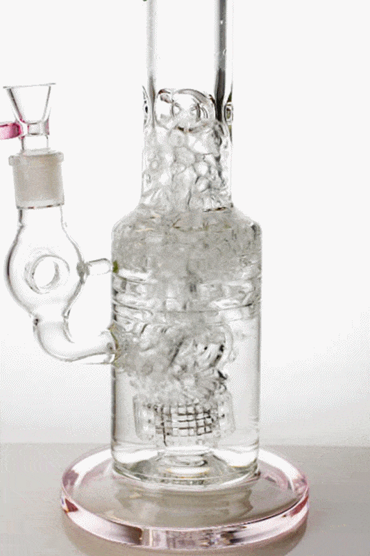 17 Inch Barrel Diffuser Pink Water Bong