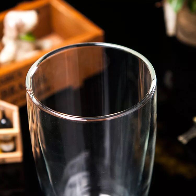 Wholesale 250ML 8OZ Clear Strong food grade cheap Double Wall Insulated Glass Coffee Cup
