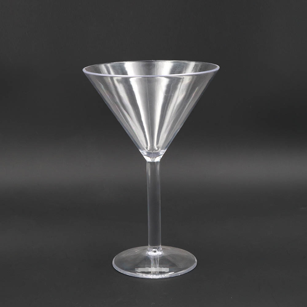 Good quality drinking transparent wine plastic cocktail martini glass cup for wine