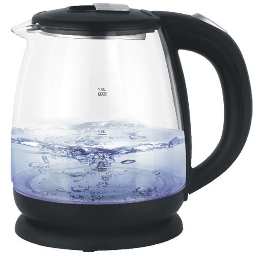 2019 New Arrival 2.0L Heating Element Electrical Glass Kettle With Blue Ligh