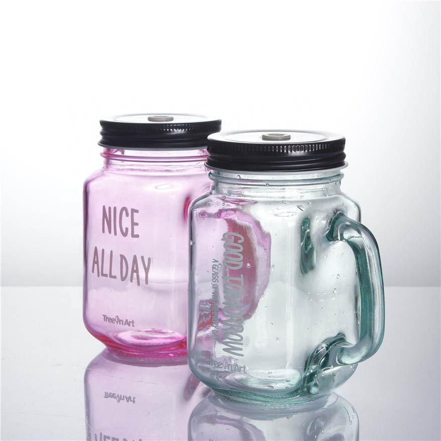 400 ml 450 ml 480 ml 16 oz color Inventory acrylic drinking glass custom embossed juice glass mason jars