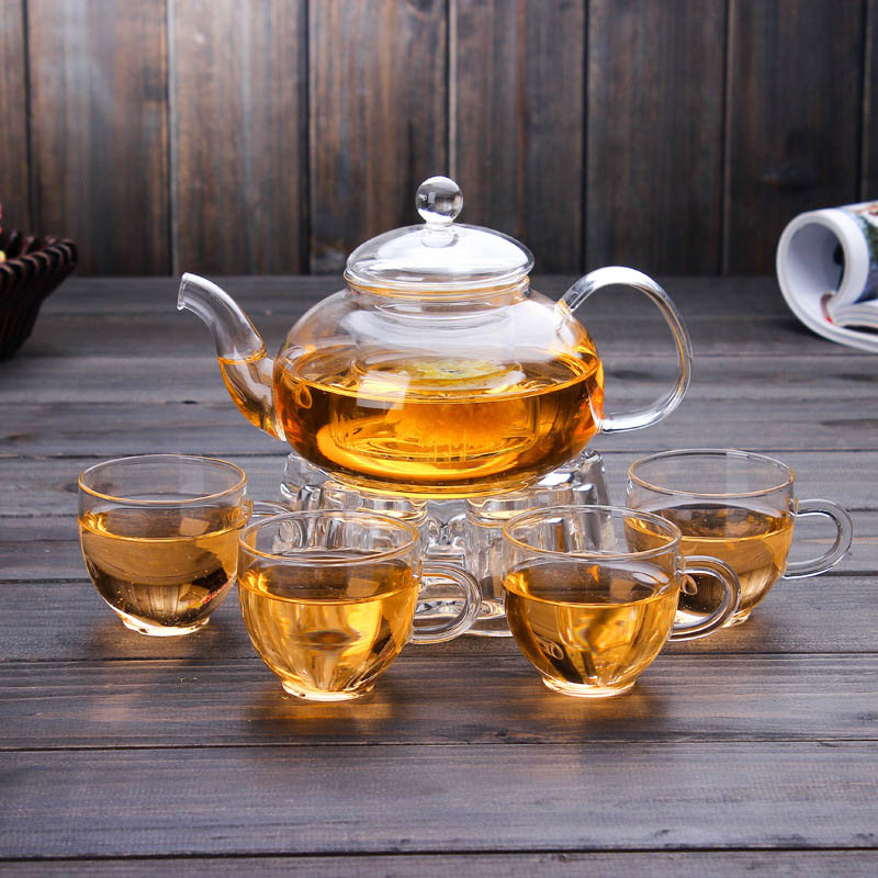 Blooming Flower Tea Set 600ml Glass Teapot / tea pot