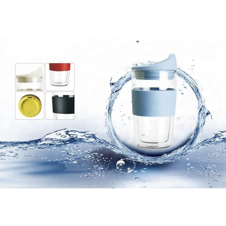 Double wall coffee glass drinking cup for water