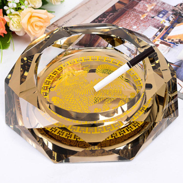 Large wholesale cheap glass ashtray crystal cigar ashtray smoking ashtray in home/hetel/office