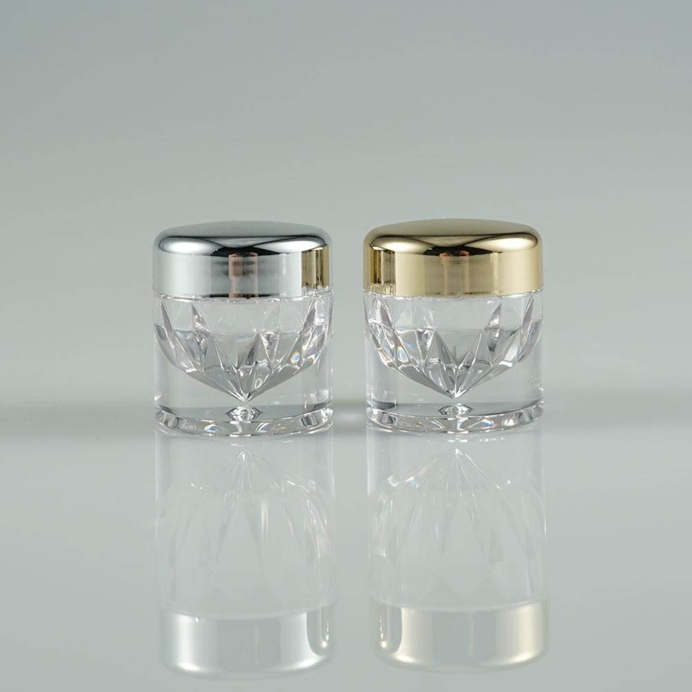 Luxury shape 3g black loose powder jar with sifter ,mini cosmetic jar,glitter jar