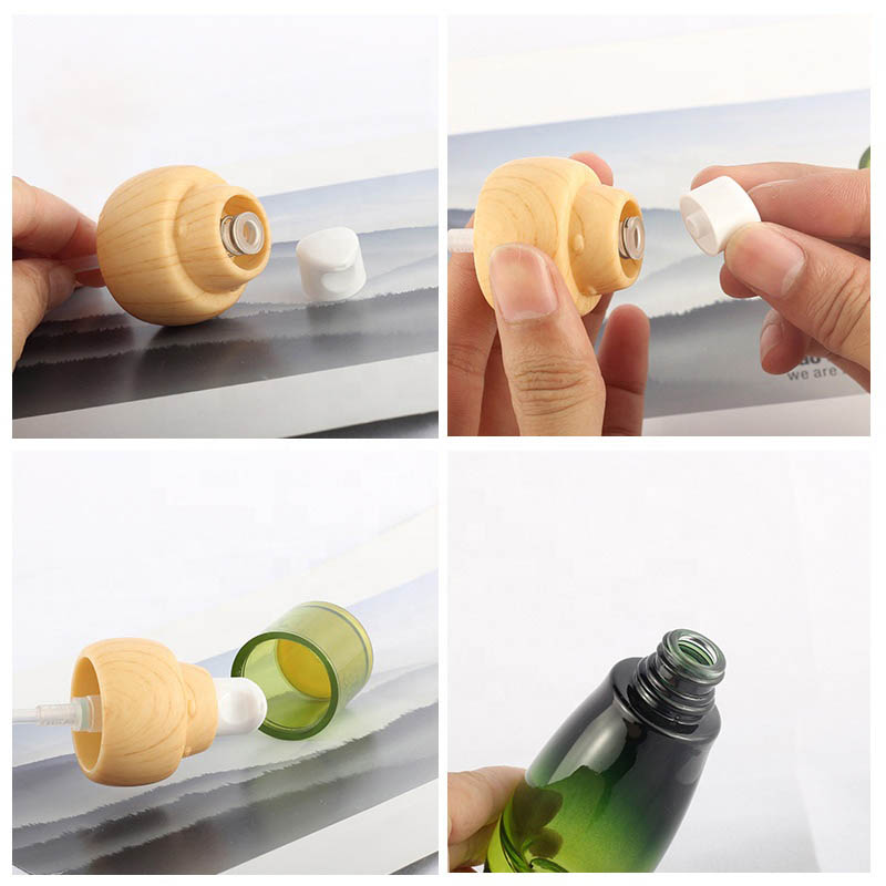 Body Lotion Bottle cosmetic Glass bottles set with Pump and jar