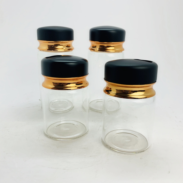 Borosilicate Oil & Vinegar and salt&pepper spice jar glass set with a metal stand