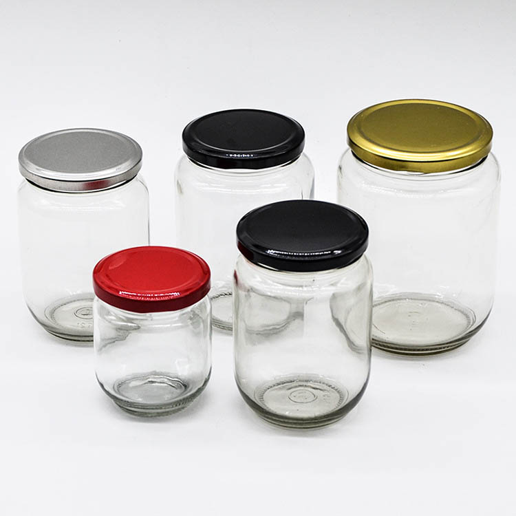 High Quality New Design Nest Bottle Glass Jam Jar Food Storage Preserve Glass Jar With Aluminium Lid