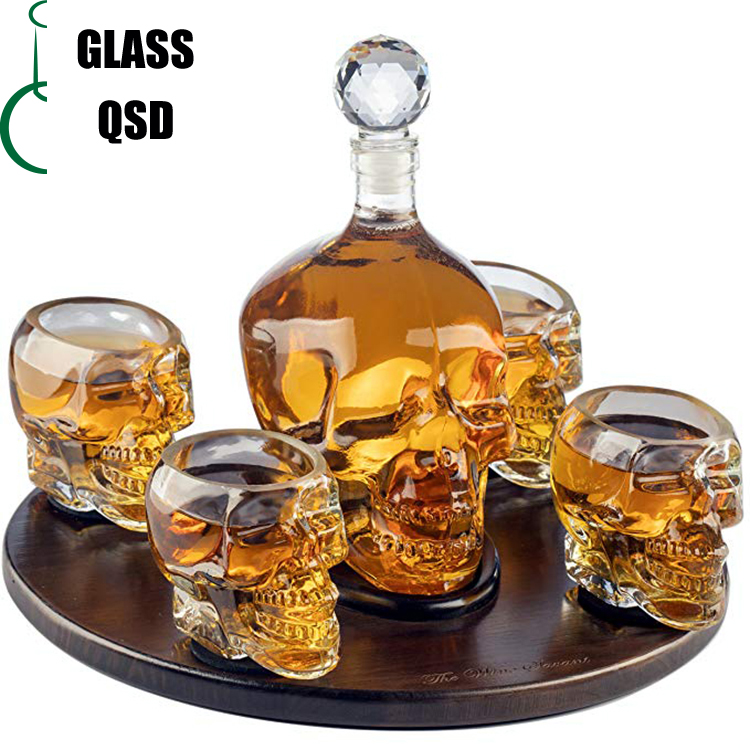 Heat Resisting Borosilicate Skull Shaped Double Wall Wine Whiskey Shot Glass Cup