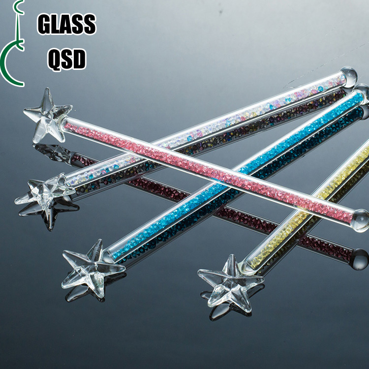Heat Resistant Borosilicate Glass Cocktail Drinking Stirrers Various Shapes