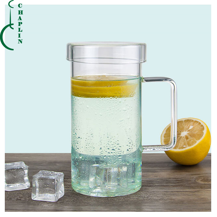 Tall Drinking Clear Single Wall Glass Milk Juice Water Mugs Glass