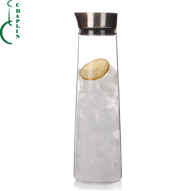 hand blown heat resistant borosilicate glass pitcher with lid safe glass