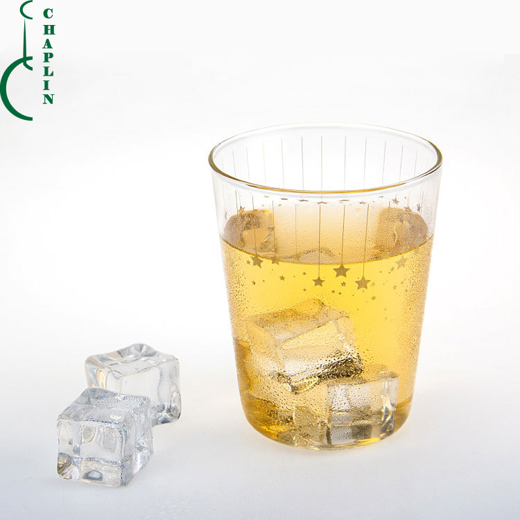 Hot printing Borosilicate glass good morning cup single wall glass cup