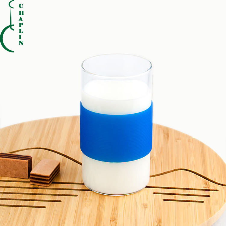 Hot sales borosilicate glass mug with Silicone Case for coffee drinking