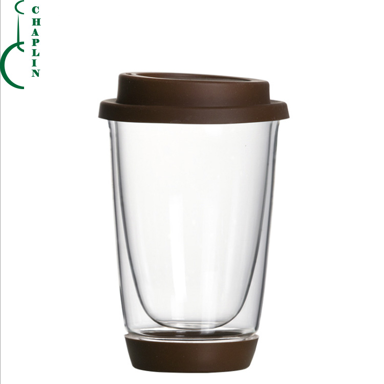 Insulated Thermos Clear Double Wall Borosilicate Glass Coffee Mug Coffee Cup