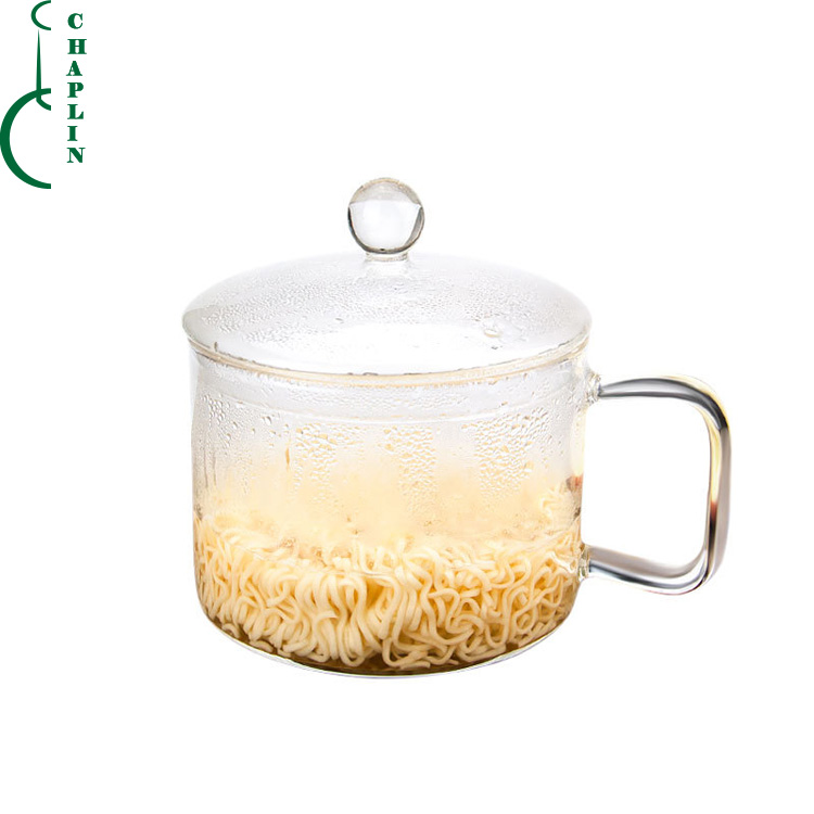 1000ML clear pyrex glass cooking pot open fire heated Glass Stockpot