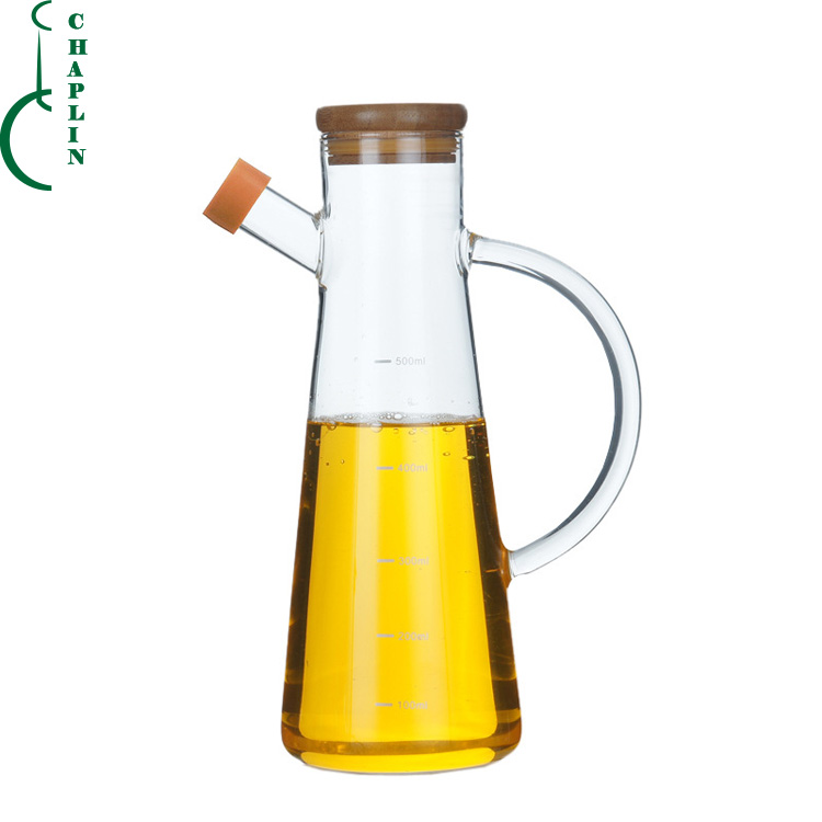 500ml Glass Leakproof Kitchen Oil And Vinegar Kettle Material Wine Bottle