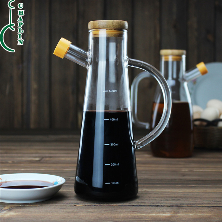 500ml Glass Leakproof Kitchen Oil And Vinegar Kettle Material Wine Bottle