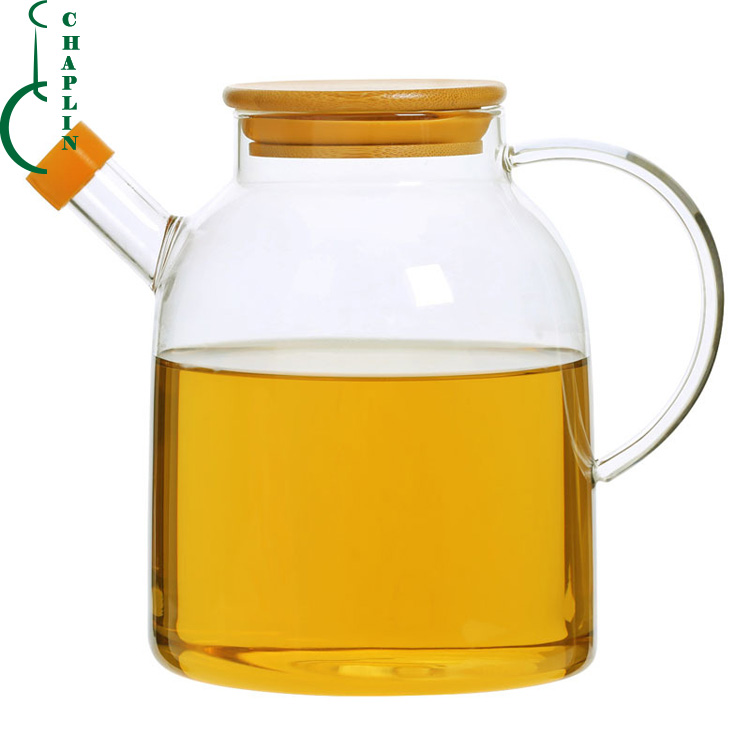 Glass Oil Bottle Kitchen Jar High Boron Glass Oil Pot Bottle With Cove