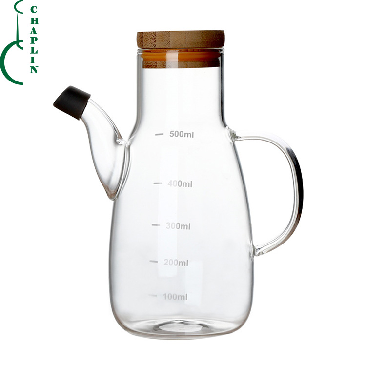 borosilicate glass soy sauce vinegar Olive oil bottle for kitchen