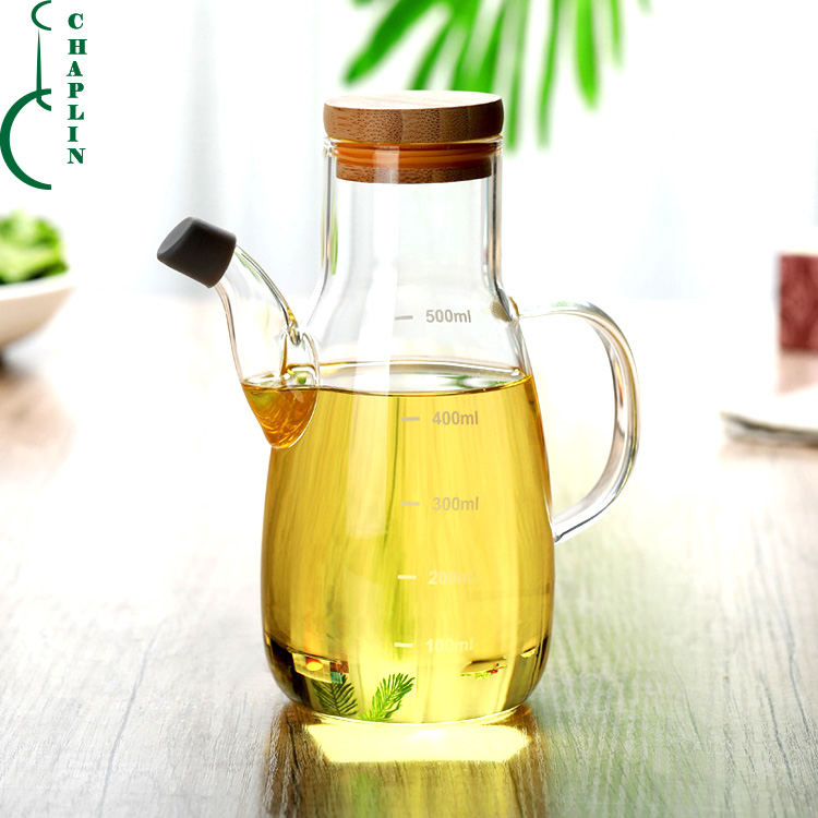 borosilicate glass soy sauce vinegar Olive oil bottle for kitchen