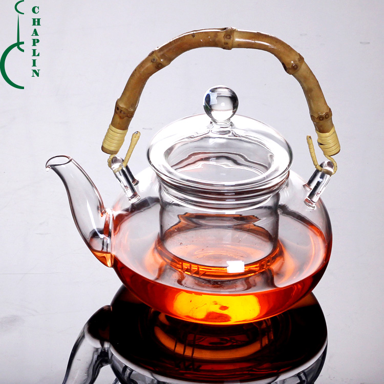 600ML borosilicate glass teapot with strainer borosilicate glass teapot