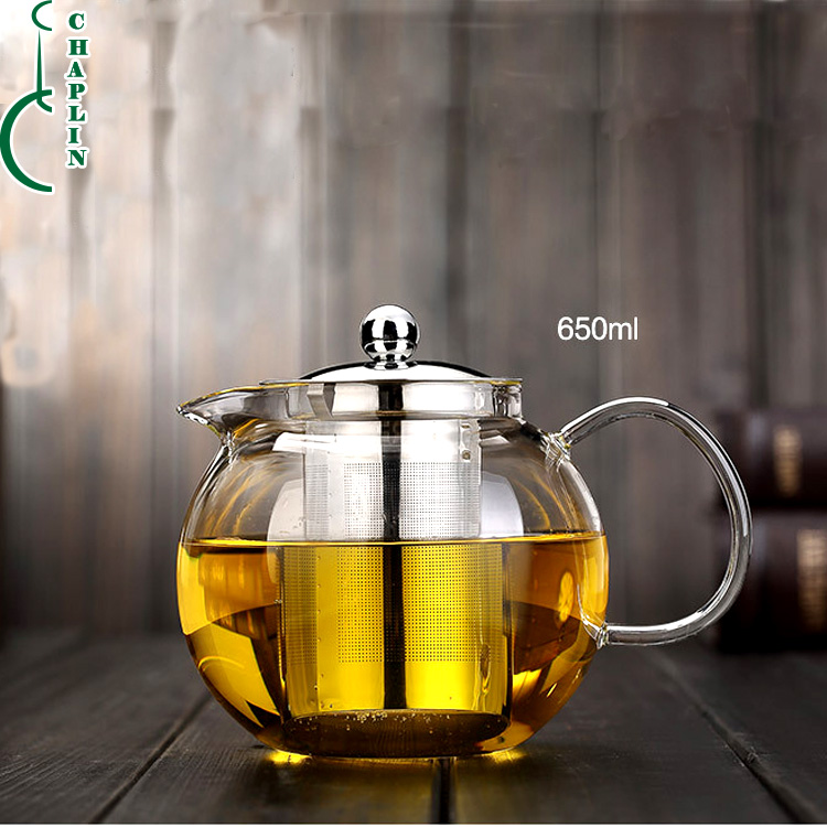 Borosilicate Glass Flower Tea Kettle Stovetop Safe arabic coffee pot
