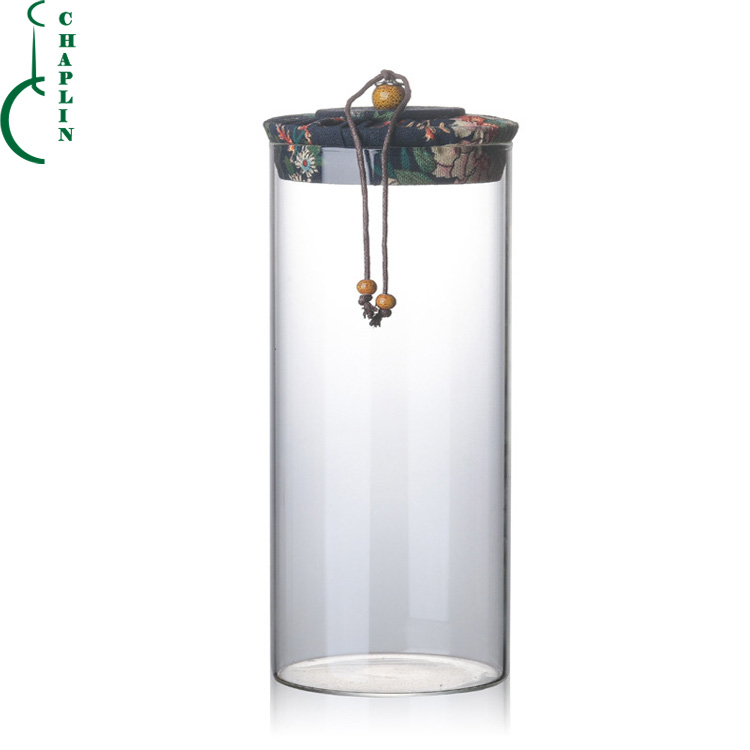 	Glass Jar for Tea milk powder seasoning medicinal herbs cereals food with cover
