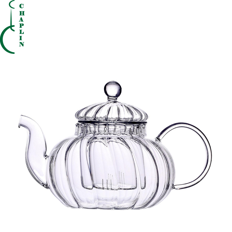 Hand-Blown Food Grade High Borosilicate Glass Teapot With Infuser
