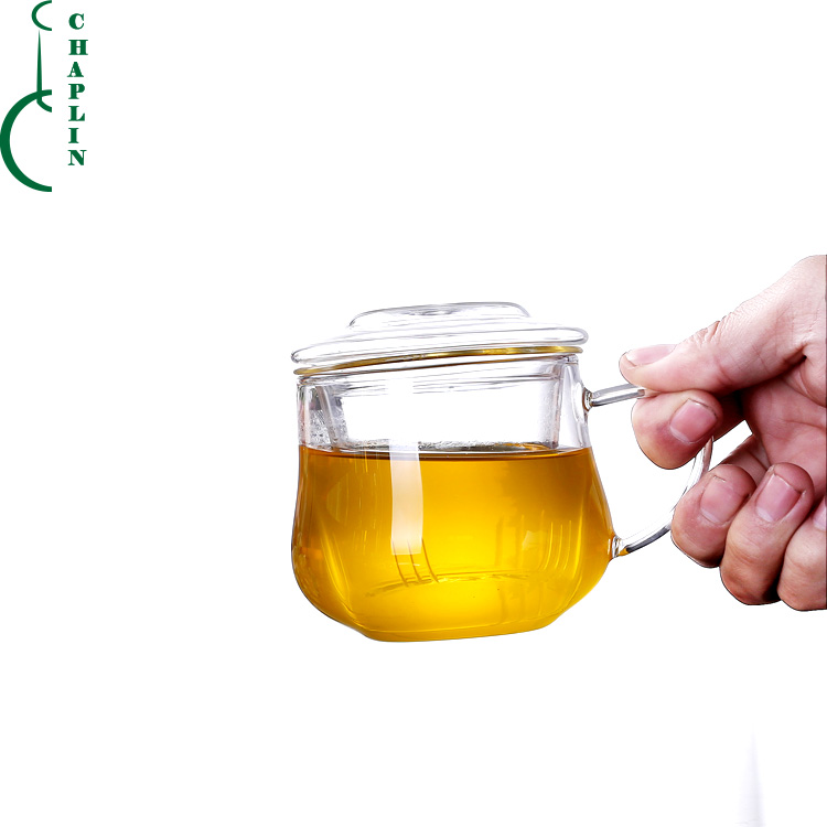 	China Tea Sets hand blown lead-free clear glass teapots with infuser