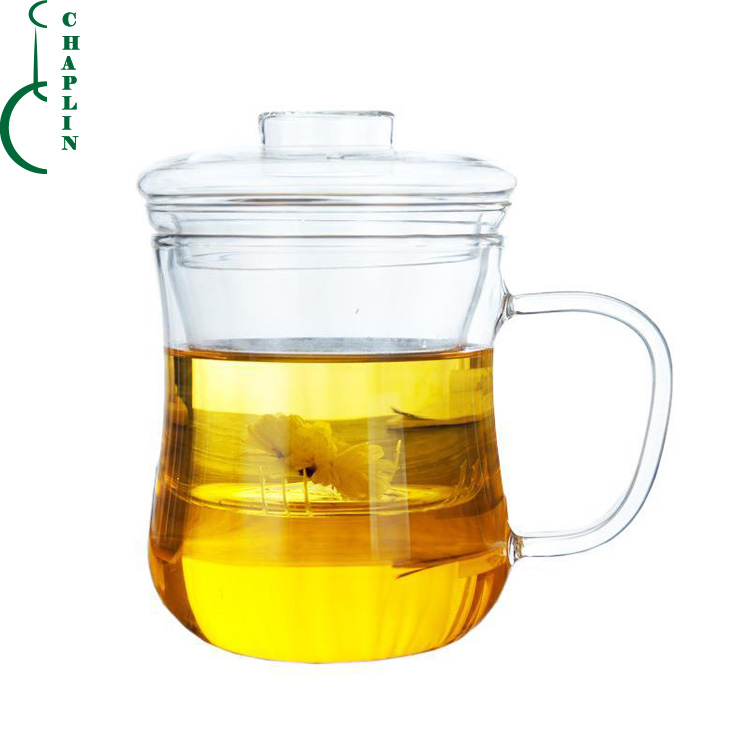 Perfect Gift 12 Ounce Portable Pyrex Glass Filtering Tea Maker with Infuser Teapot Tea Cup