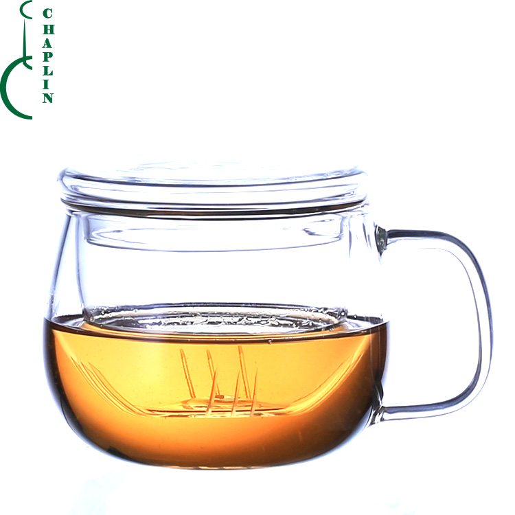 china small glass teapot with removable glass strainer and glass lid