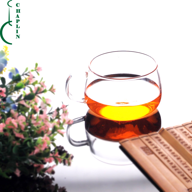 120ml Small Moka Glass Coffee Mug With Handle, Handmade flower tea Cup