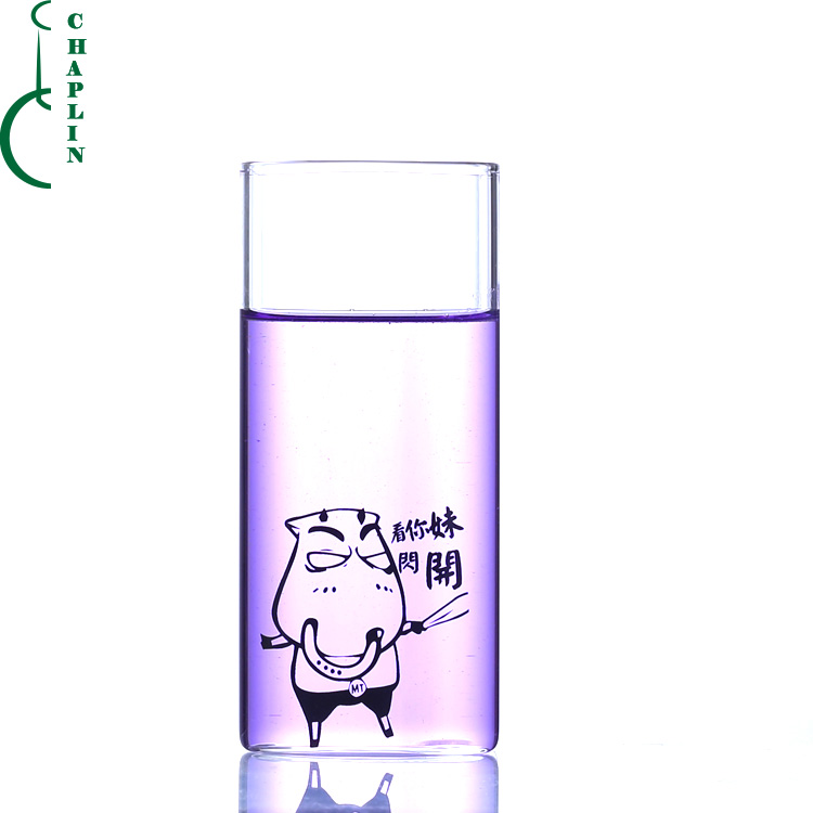 hot sale square shape borosilicate glass single wall cup drinking cup