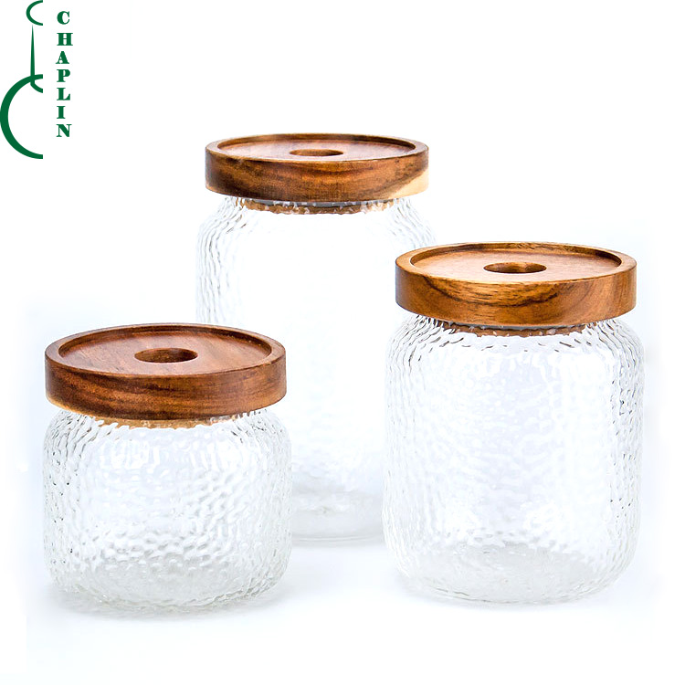 Kitchen sealed honey snack milk glass jar tea storage bottle with cover