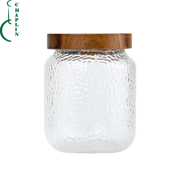 Kitchen sealed honey snack milk glass jar tea storage bottle with cover